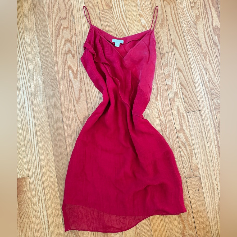 Elegant Red Intropia Spain Strappy Slip Dress M